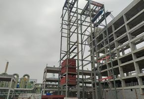 漯河項目鍋爐汽包吊裝就位